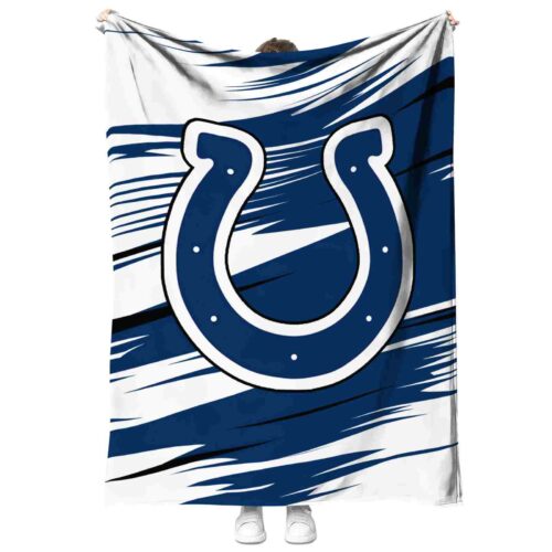 indianapolis colts paint streaks blue white blanket best selling