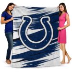 indianapolis colts paint streaks blue white blanket best selling