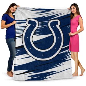 indianapolis colts paint streaks blue white blanket fashion forward