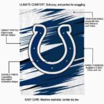 indianapolis colts paint streaks blue white blanket best selling