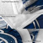 indianapolis colts paint streaks blue white blanket best selling