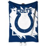 indianapolis colts splatter effect blue blanket best selling