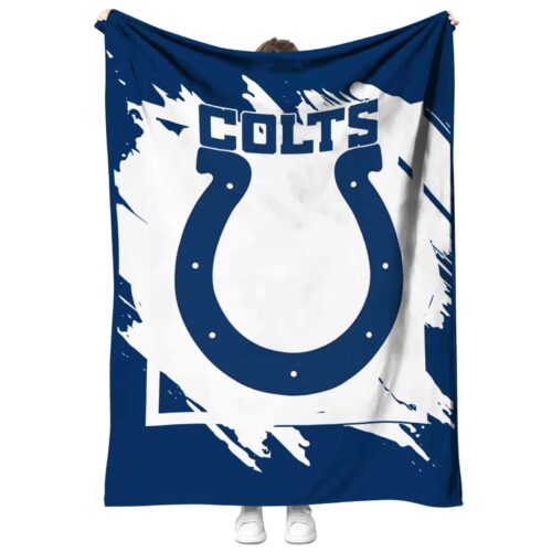 indianapolis colts splatter effect blue blanket best selling