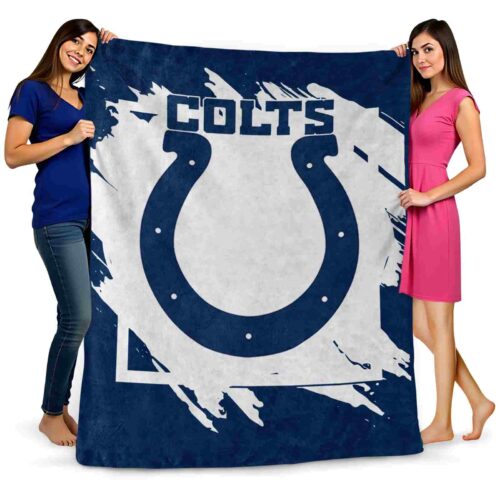 indianapolis colts splatter effect blue blanket fashion forward