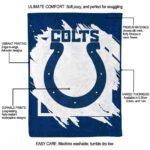 indianapolis colts splatter effect blue blanket best selling