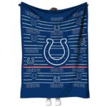 indianapolis colts striped pattern blue blanket best selling