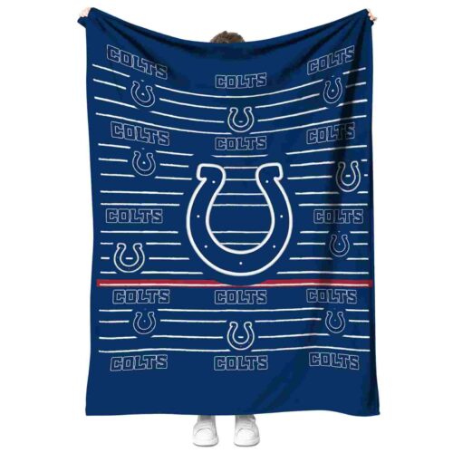 indianapolis colts striped pattern blue blanket best selling