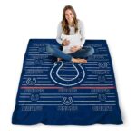 indianapolis colts striped pattern blue blanket best selling