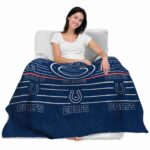indianapolis colts striped pattern blue blanket best selling