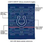 indianapolis colts striped pattern blue blanket best selling