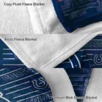 indianapolis colts striped pattern blue blanket best selling