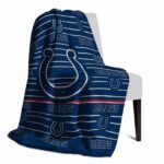 indianapolis colts striped pattern blue blanket best selling