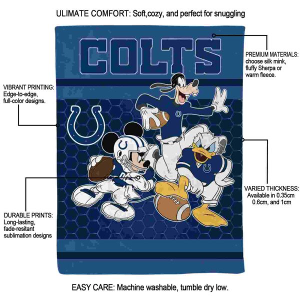 indianapolis colts three musketeers blue blanket new arrival