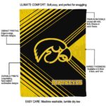 iowa hawkeyes diagonal stripes black blanket best selling