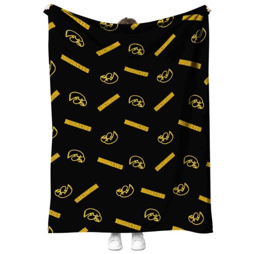 iowa hawkeyes diehard fans black blanket best selling