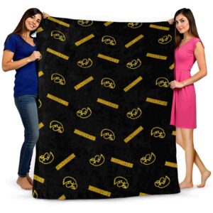 iowa hawkeyes diehard fans black blanket fashion forward