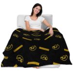 iowa hawkeyes diehard fans black blanket latest model