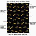 iowa hawkeyes diehard fans black blanket new arrival