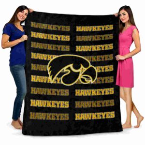 iowa hawkeyes fan pride black blanket fashion forward