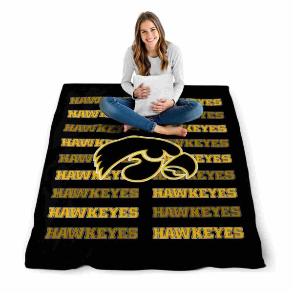 iowa hawkeyes fan pride black blanket high quality
