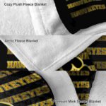 iowa hawkeyes fan pride black blanket premium grade