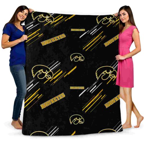 iowa hawkeyes fan spirit black blanket fashion forward