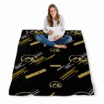 iowa hawkeyes fan spirit black blanket best selling