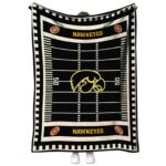iowa hawkeyes football field black blanket best selling