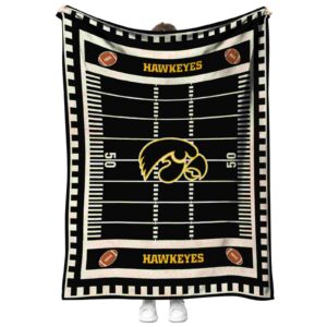 iowa hawkeyes football field black blanket best selling