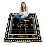 iowa hawkeyes football field black blanket best selling