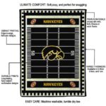 iowa hawkeyes football field black blanket best selling