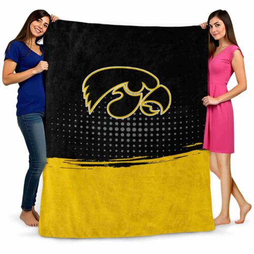 iowa hawkeyes gradient dots black blanket fashion forward