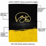 iowa hawkeyes gradient dots black blanket best selling