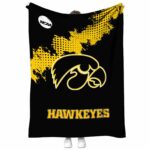 iowa hawkeyes grunge texture black blanket best selling