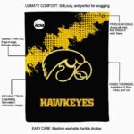 iowa hawkeyes grunge texture black blanket best selling