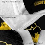 iowa hawkeyes grunge texture black blanket best selling