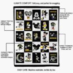 iowa hawkeyes mickey minnie black white blanket best selling