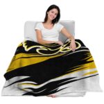 iowa hawkeyes paint streaks black white blanket best selling