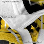 iowa hawkeyes splatter effect black blanket premium grade