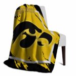 iowa hawkeyes splatter effect black blanket top rated