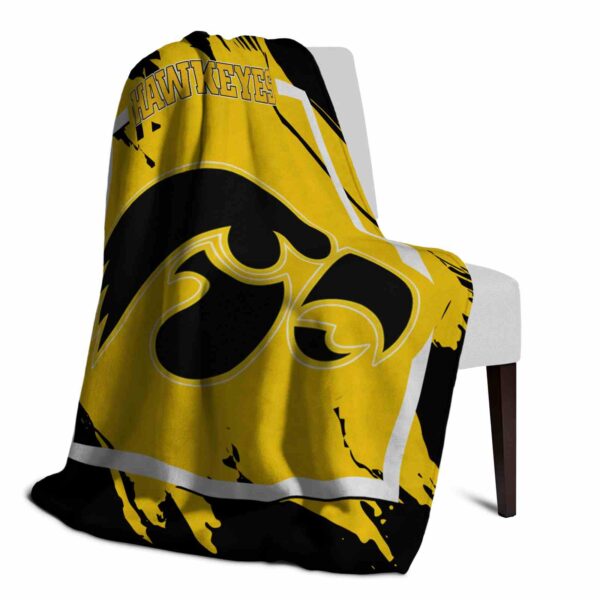 iowa hawkeyes splatter effect black blanket top rated