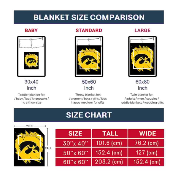 iowa hawkeyes splatter effect black blanket trendy