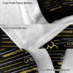 iowa hawkeyes striped pattern black blanket best selling