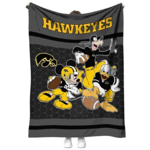 iowa hawkeyes three musketeers black blanket best selling
