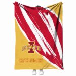 iowa state cyclones brushstrokes red white blanket best selling
