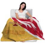iowa state cyclones brushstrokes red white blanket best selling