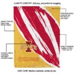 iowa state cyclones brushstrokes red white blanket best selling