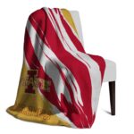 iowa state cyclones brushstrokes red white blanket best selling