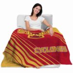 iowa state cyclones diagonal stripes red blanket best selling