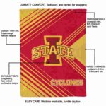iowa state cyclones diagonal stripes red blanket best selling